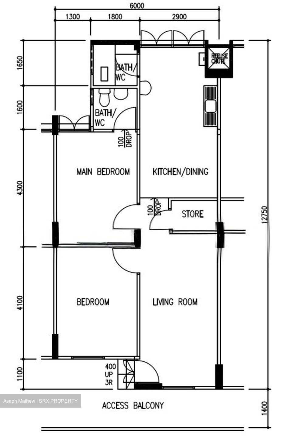Blk 230 Boundary Ville (Serangoon), HDB 3 Rooms #600077461
